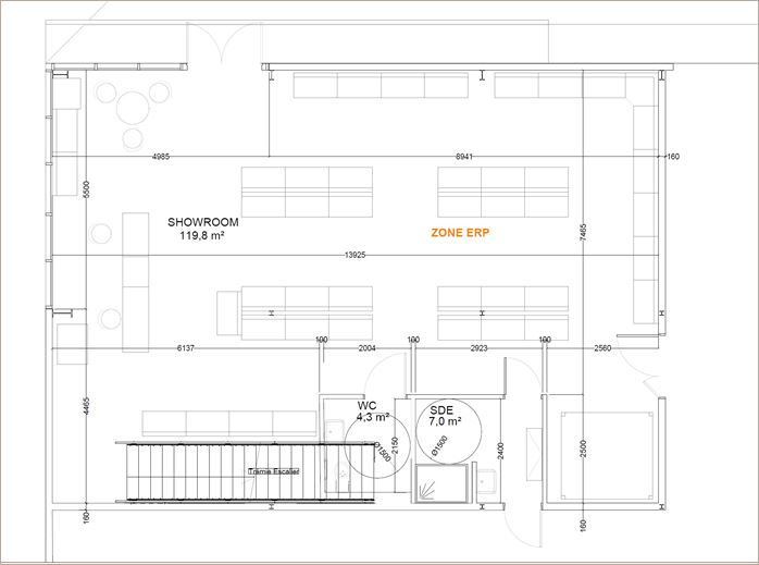 Location Locaux d'activité 572 m² non divisibles