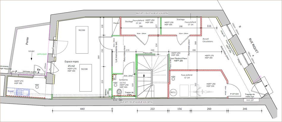Location Bureaux récents 250 m² non divisibles