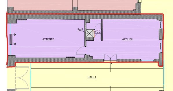 Location local commercial 94 m² divisibles à partir de 28 m²