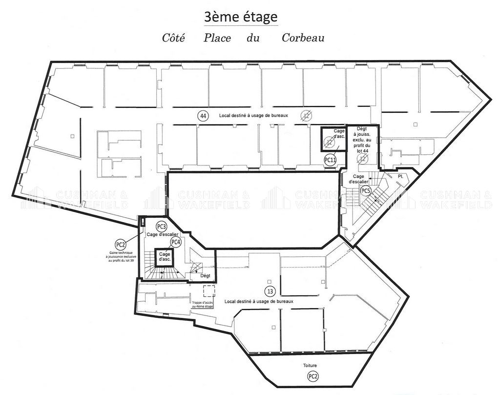 Vente bureaux 476 m² divisibles à partir de 133 m²