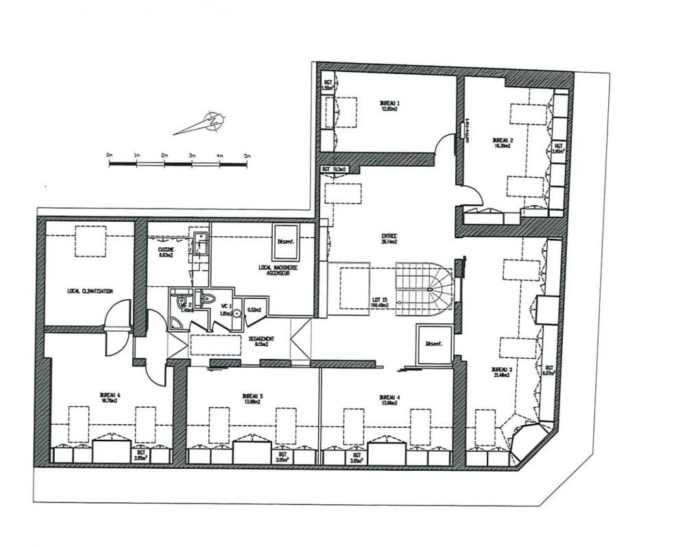 Location bureaux 378 m² non divisibles