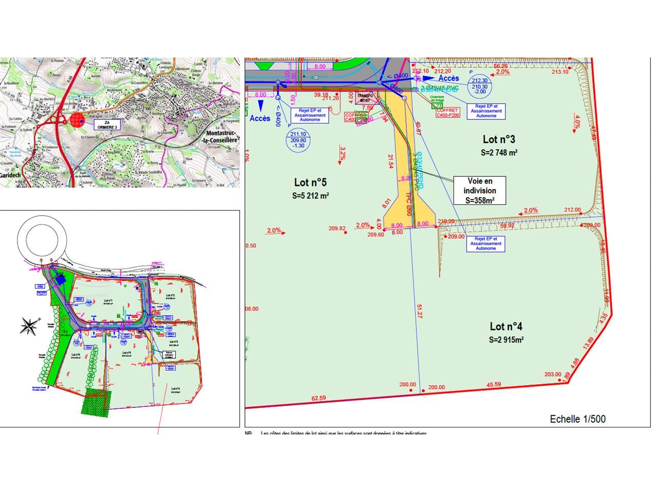 Vente terrain 2915.00 m² à MONTASTRUC LA CONSEILLERE