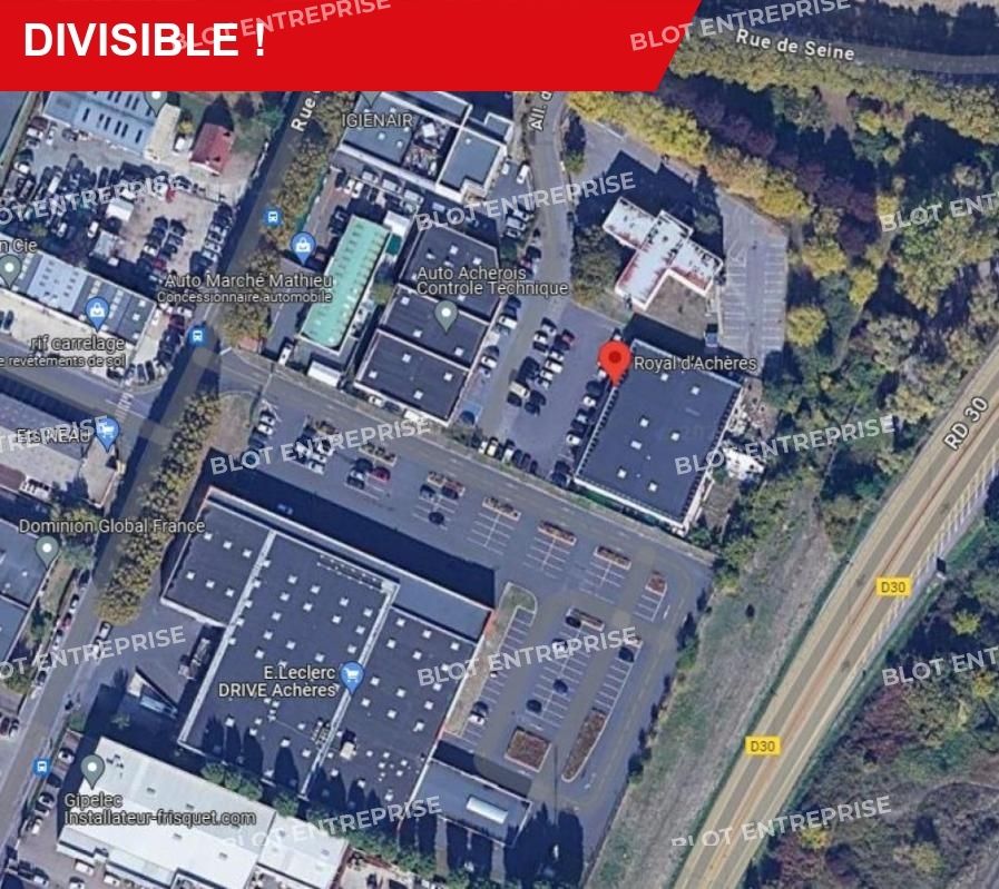 Location local commercial 1185 m² non divisibles