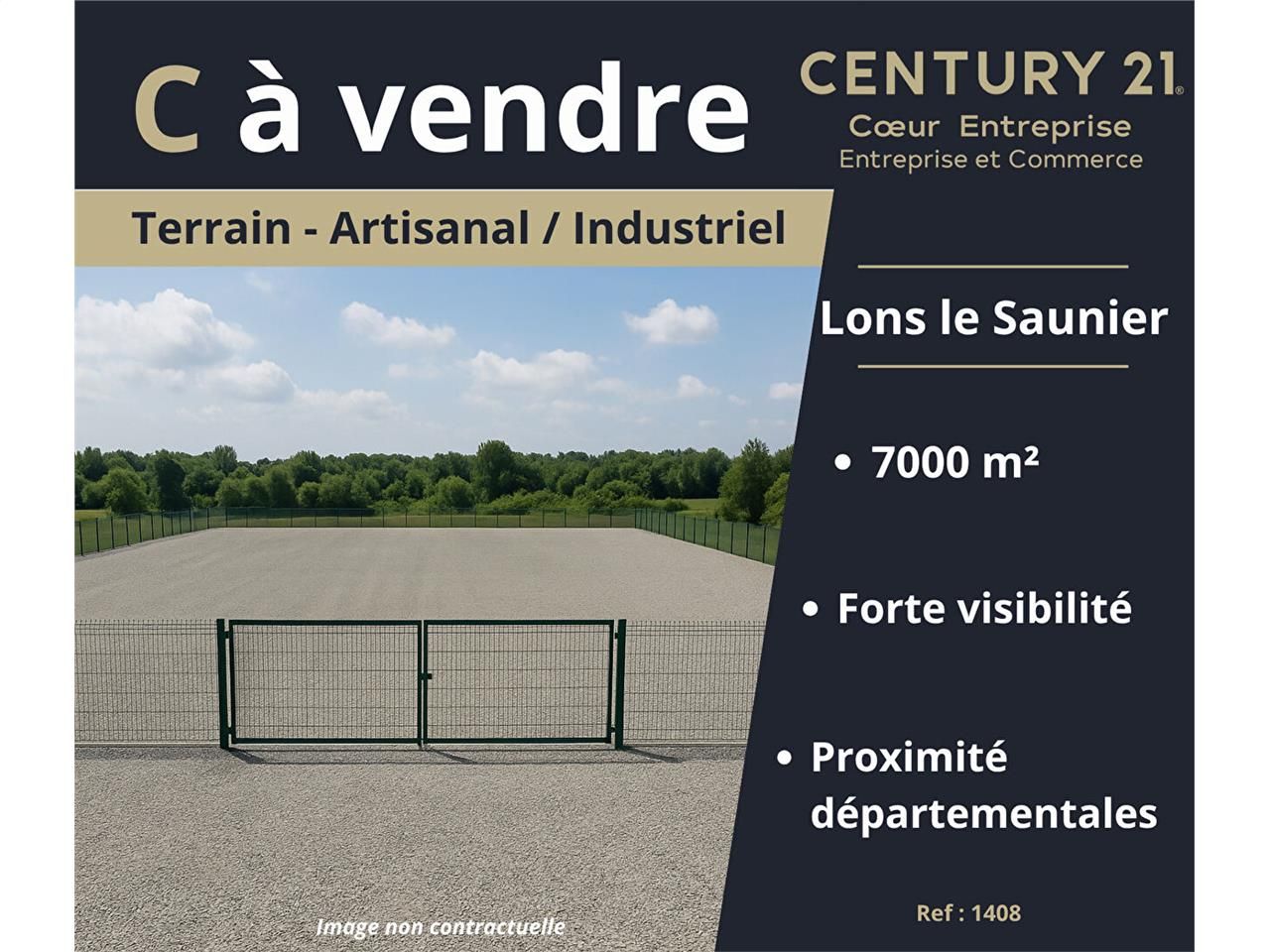 Vente terrain 7000.00 m² à LONS LE SAUNIER