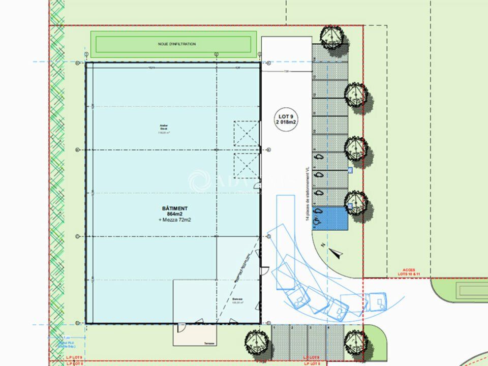 Vente local d''activites 936 m² non divisibles