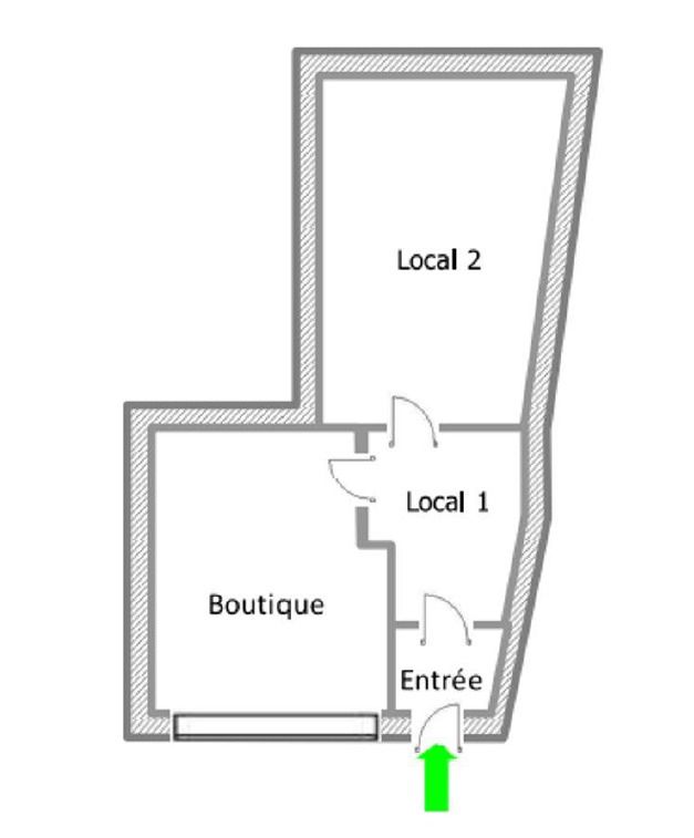 Location local commercial 38 m² non divisibles