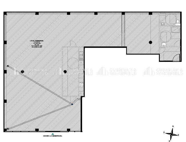 Location locaux commerciaux 228 m² non divisibles