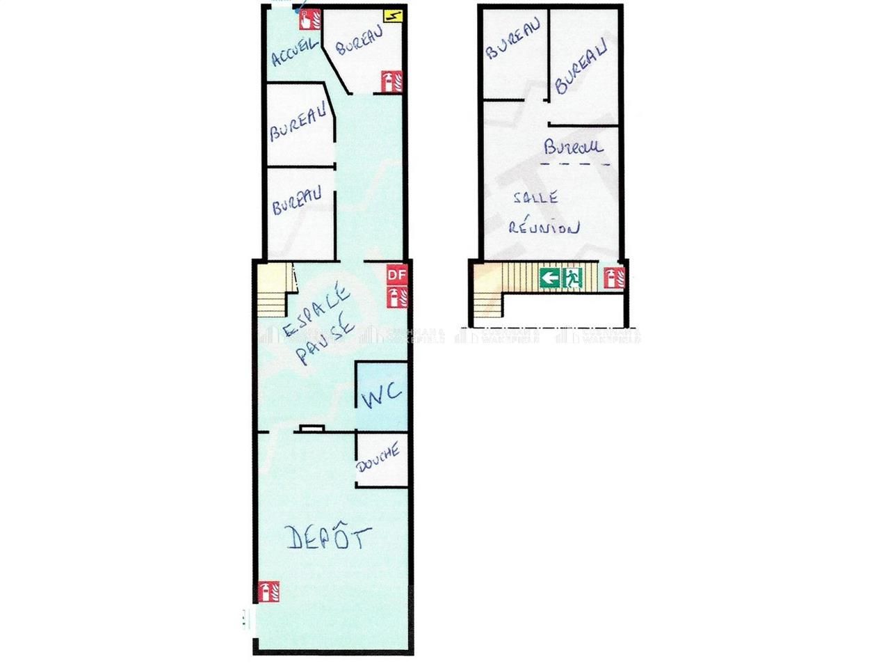 Vente bureaux 190 m² non divisibles