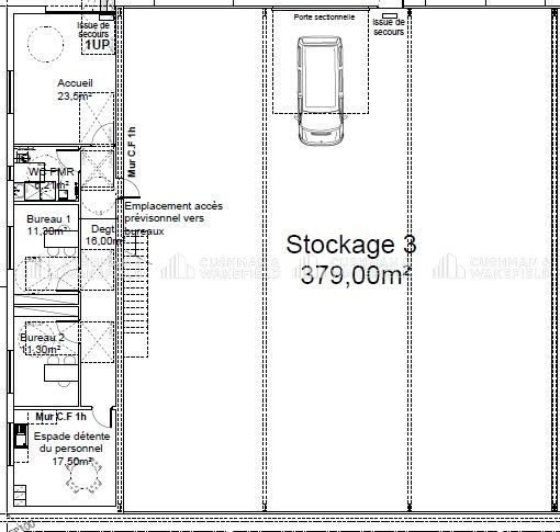 Location activités 550 m² non divisibles