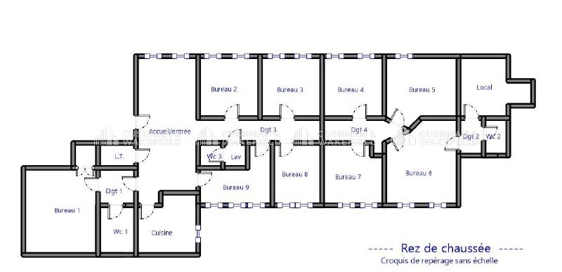 Vente bureaux 220 m² non divisibles