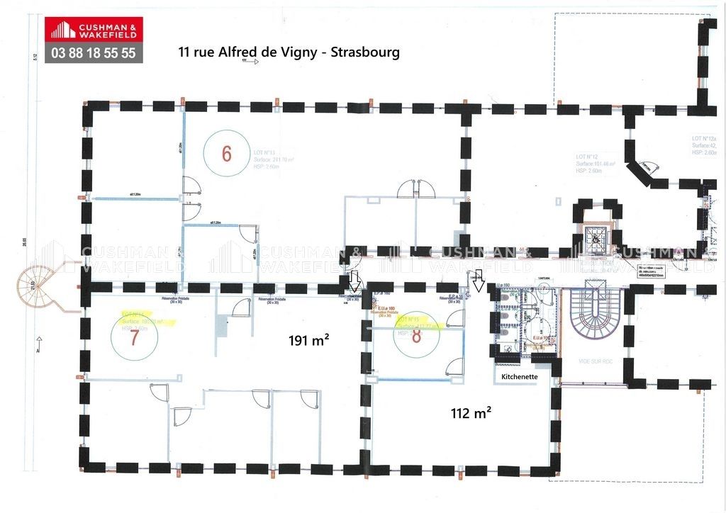 Location bureaux 303 m² divisibles à partir de 112 m²