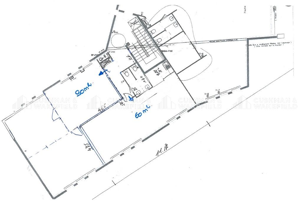 Location bureaux 150 m² divisibles à partir de 60 m²