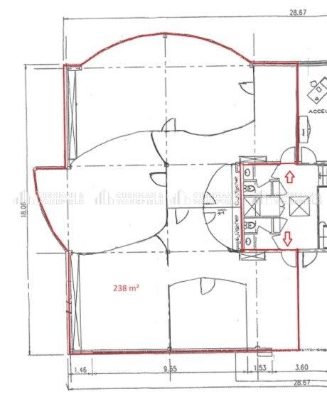 Vente bureaux 238 m² non divisibles
