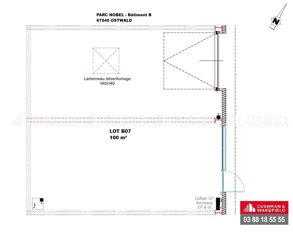 Location activités 101 m² non divisibles