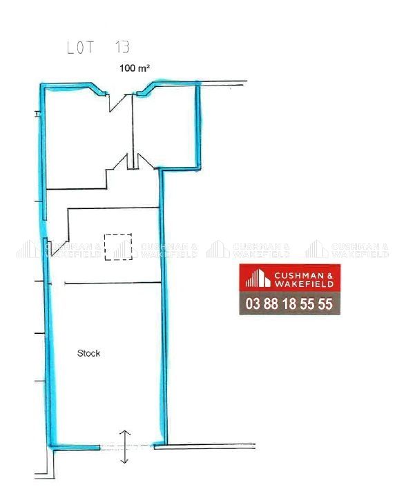 Location activités 100 m² non divisibles