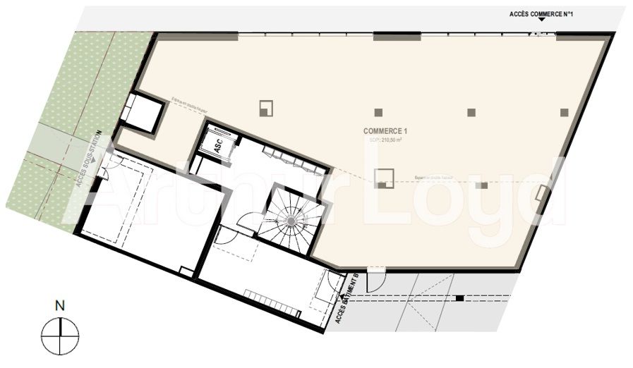 Vente local commercial 210.50 m² à FLEURY SUR ORNE