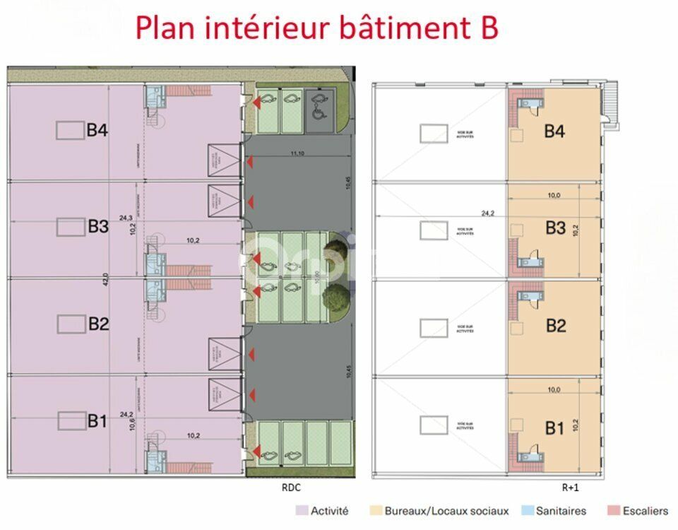 Vente local d''activites 349 m² non divisibles