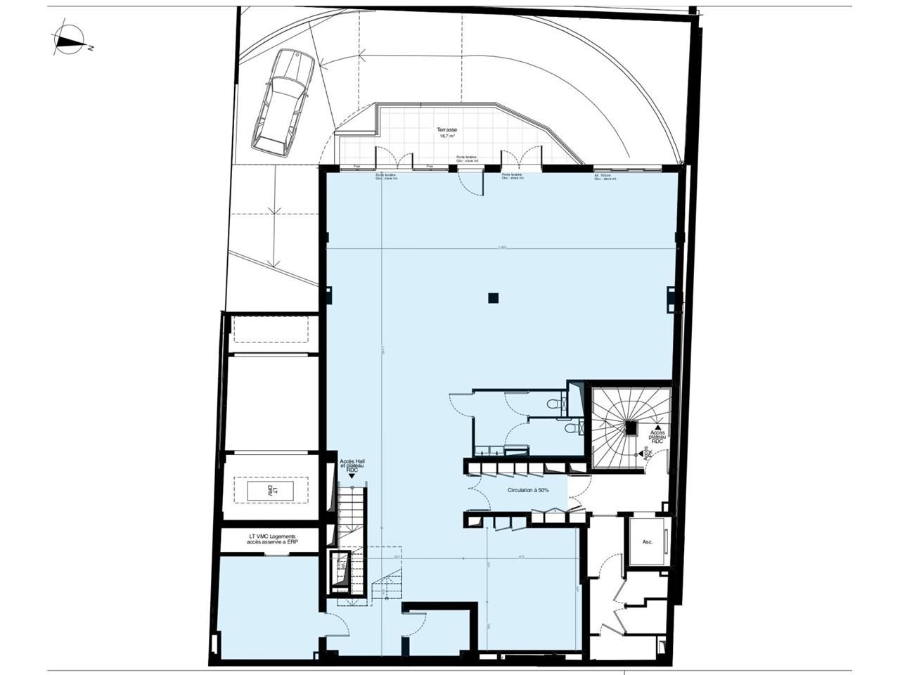 Vente bureaux 391 m² non divisibles