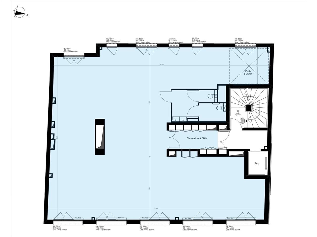 Vente bureaux 391 m² non divisibles