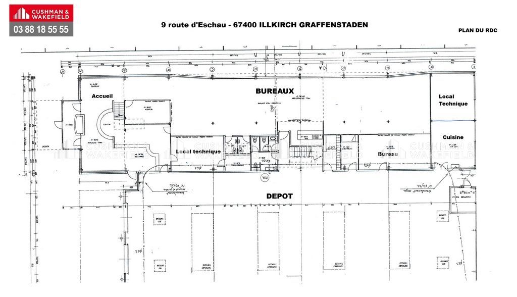 Location activités 2648 m² non divisibles