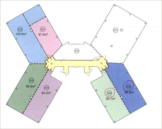 Location Bureaux récents 210 m² non divisibles