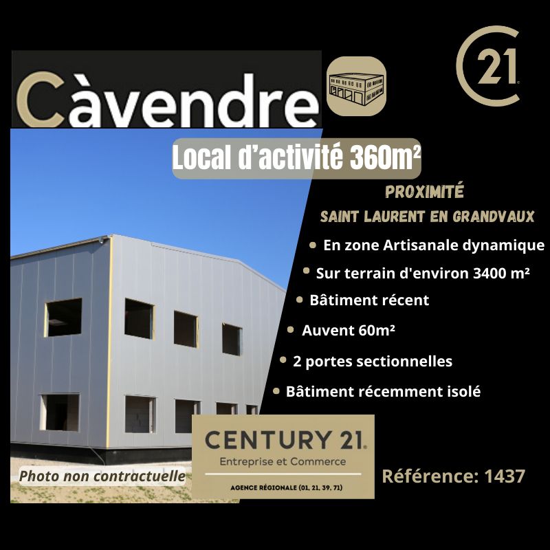 Vente local 360.00 m² à SAINT LAURENT EN GRANDVAUX