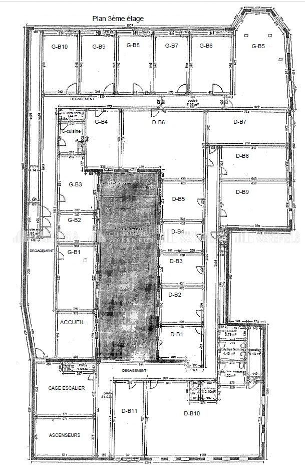 Location bureaux 317 m² non divisibles