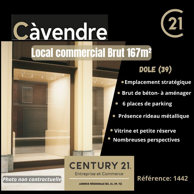 Vente local commercial 167.00 m² à DOLE