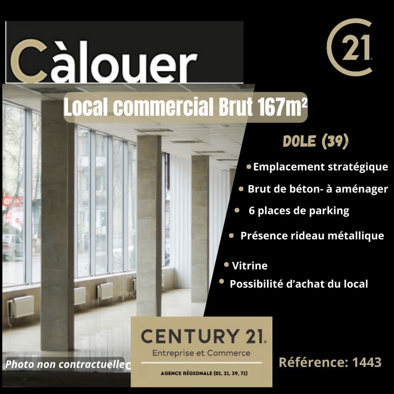 Location local commercial 167.00 m² à DOLE
