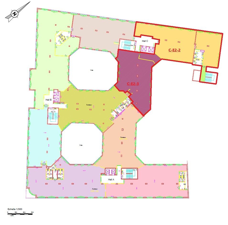 Location bureaux 602 m² non divisibles