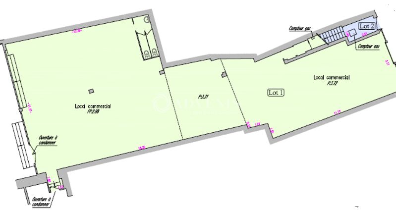 A louer local commercial de 250 m² environ