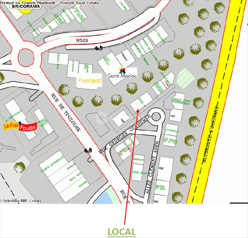 A LOUER LOCAL COMMERCIAL DE 900 M² ENVIRON