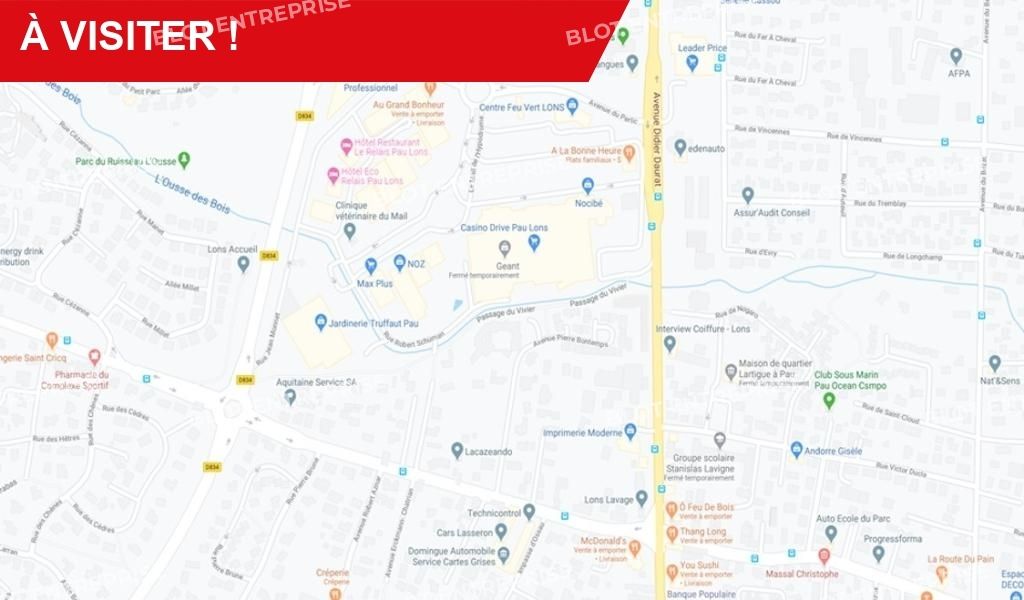 Vente local commercial 400 m² non divisibles