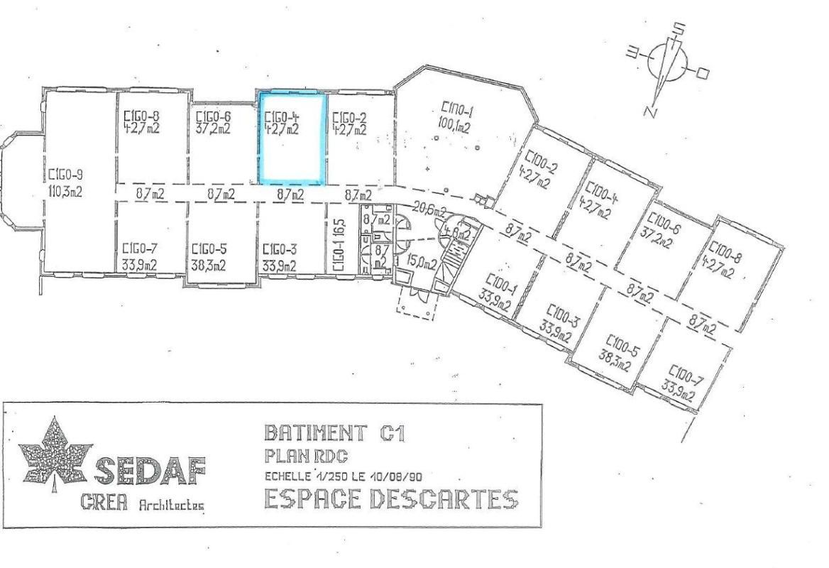 Location bureaux 42 m² non divisibles