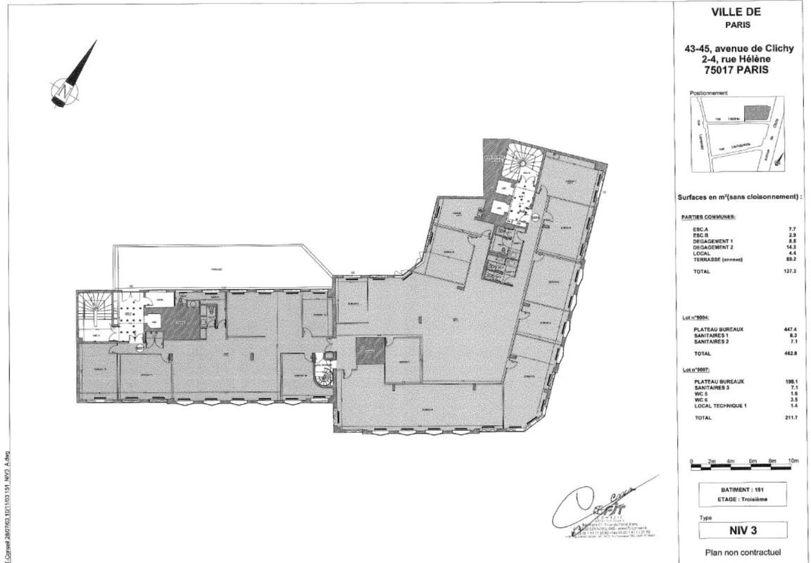 Location bureaux 712 m² non divisibles