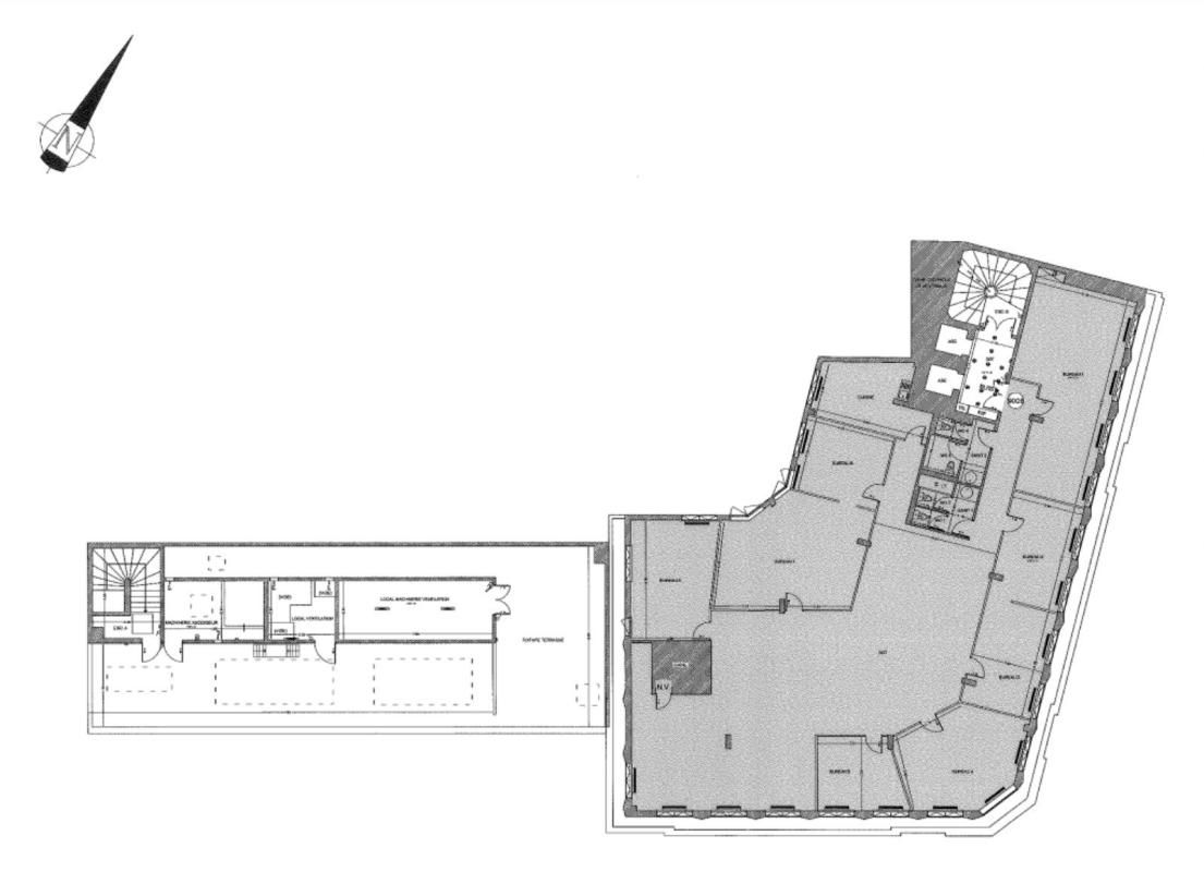 Location bureaux 2121 m² divisibles à partir de 306 m²