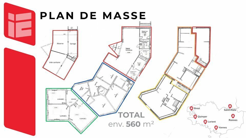 VENTE  - INVESTISSEMENT - ENSEMBLE IMMOBILIER – 560 M² – GOVEN