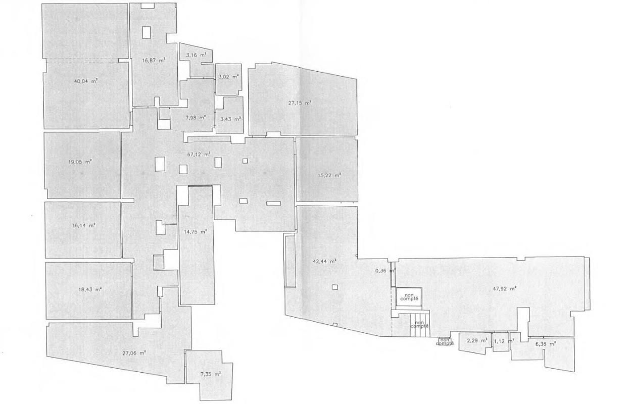 Vente bureaux 376 m² non divisibles