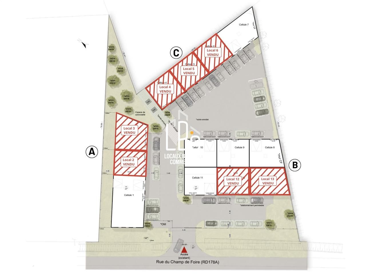 Vente local 549.00 m² à Les Sorinières