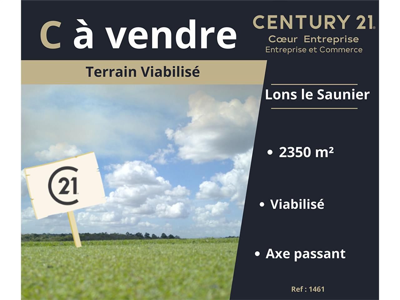 Vente terrain 2350.00 m² à LONS LE SAUNIER