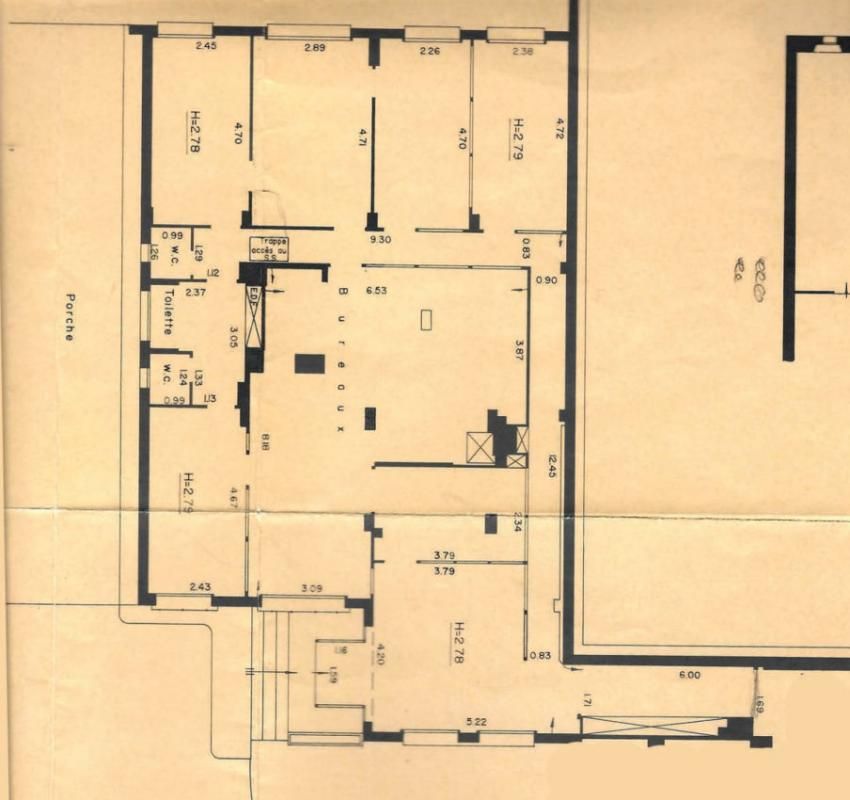 Location bureaux 180 m² non divisibles