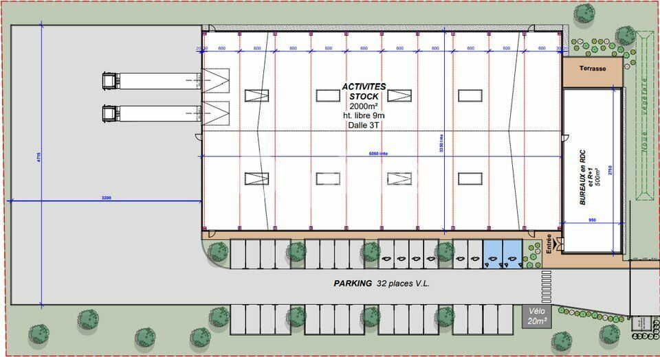 LOCAL D'ACTIVITE A VENDRE - 2 500 m² - GENAS