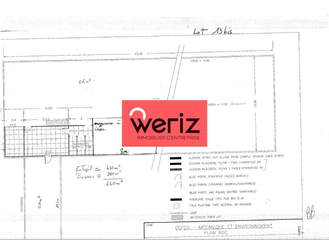 Location entrepots 1415 m² non divisibles