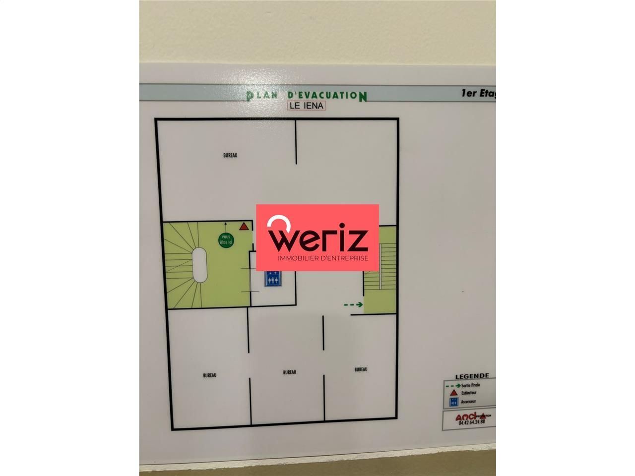 Location bureaux 510 m² divisibles à partir de 150 m²