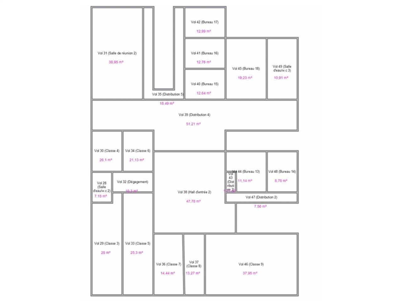 Vente bureaux 1098 m² non divisibles