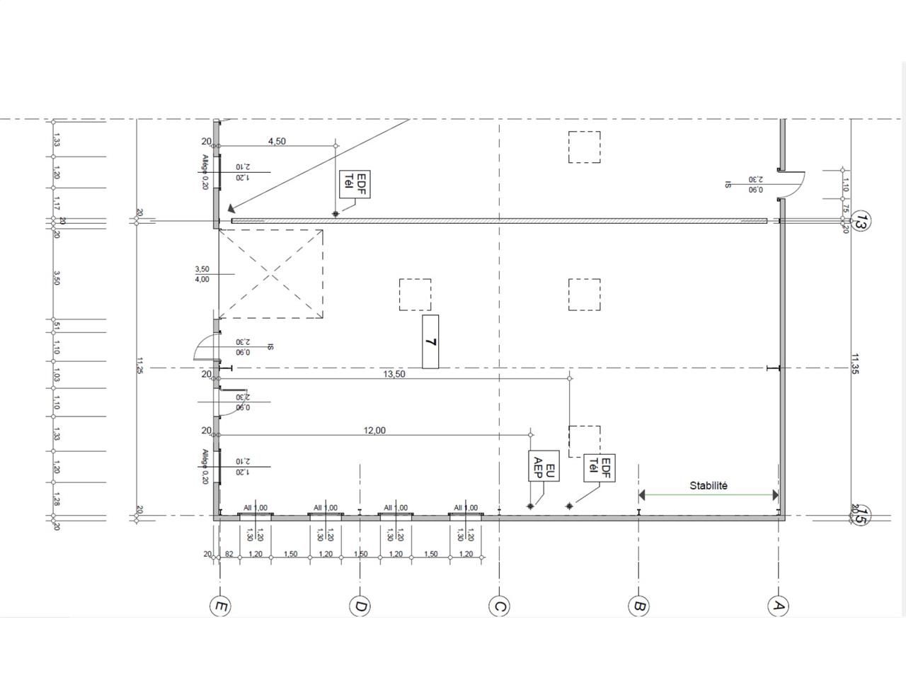 Location entrepots 362 m² non divisibles