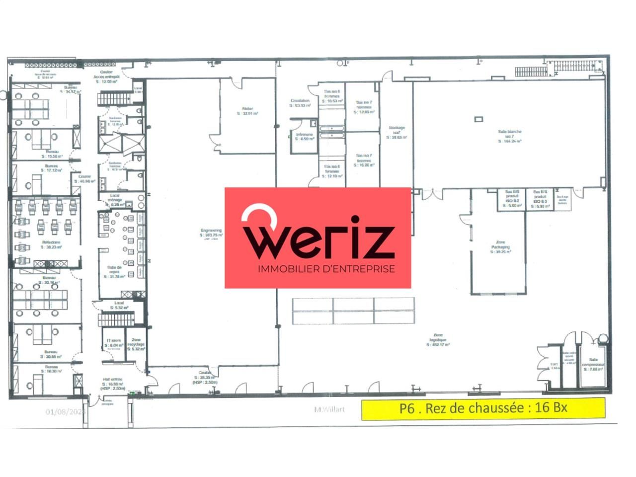 Location entrepots 2300 m² non divisibles