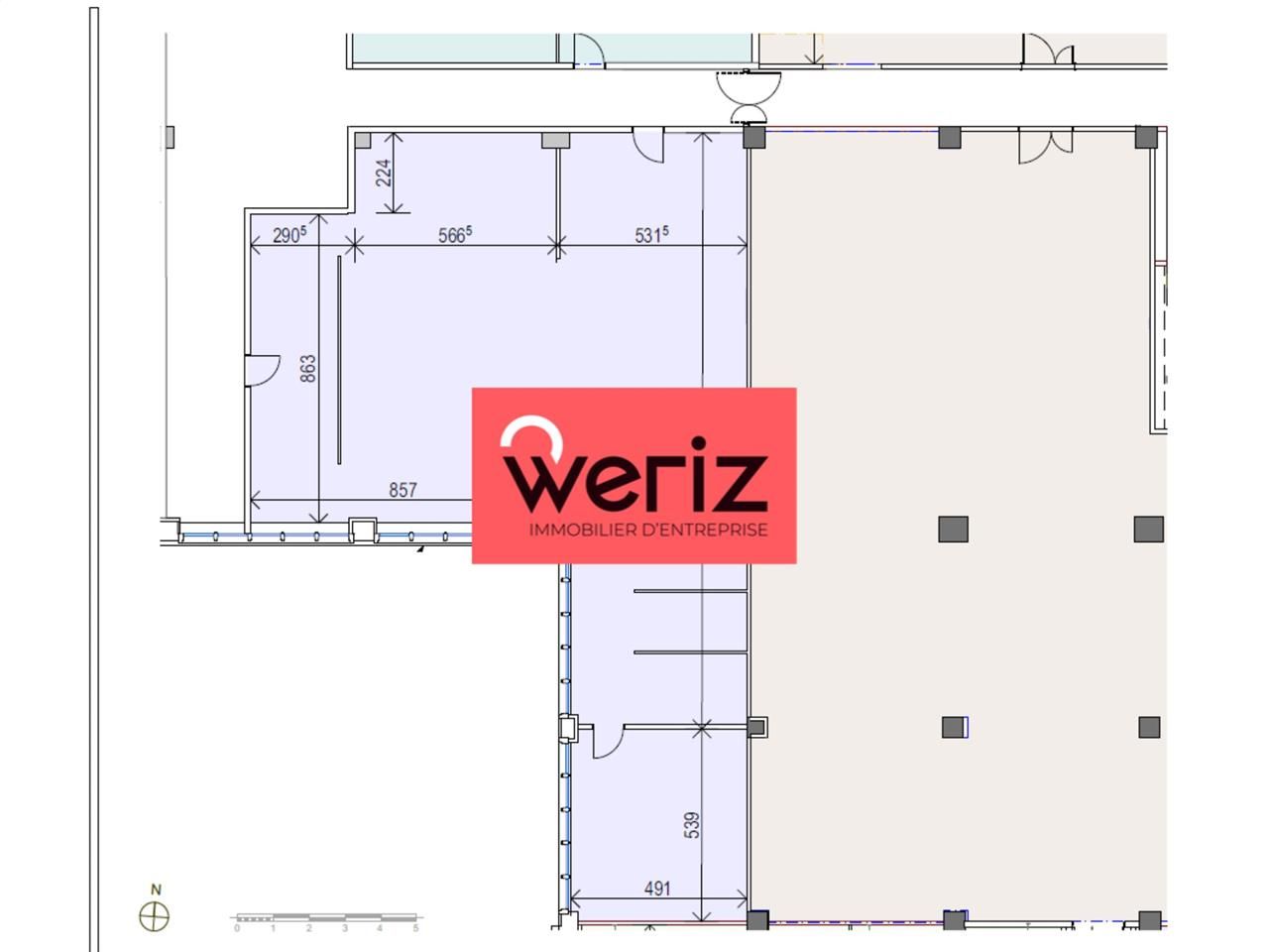 Location bureaux 1680 m² divisibles à partir de 158 m²