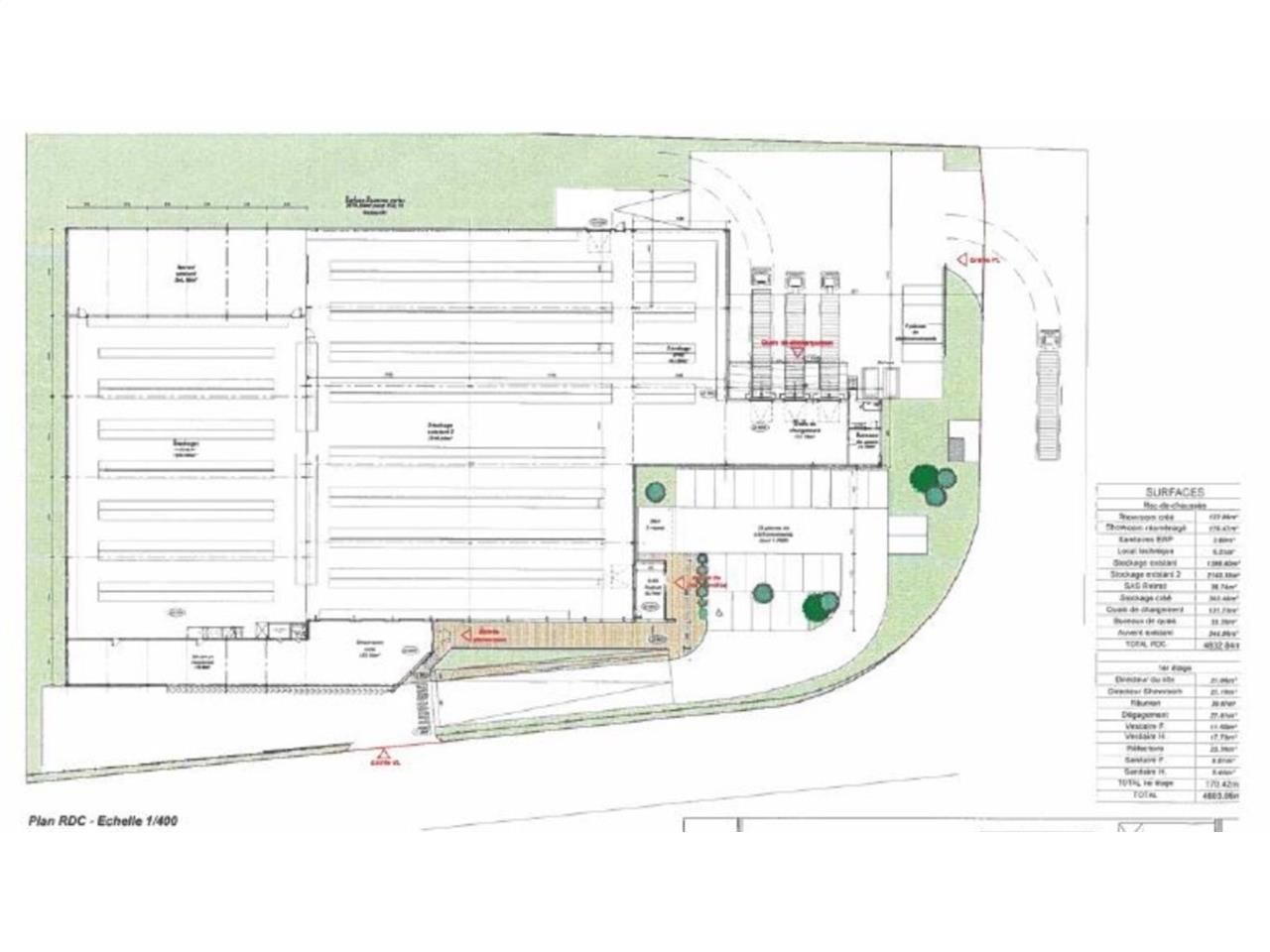 Location entrepots 4803 m² non divisibles