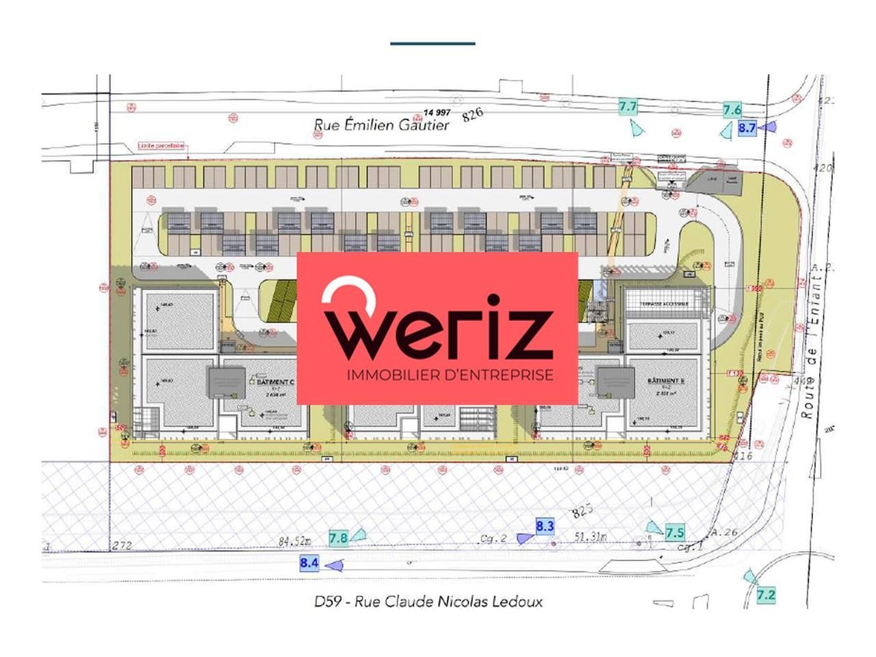 Location bureaux 2917 m² divisibles à partir de 505 m²